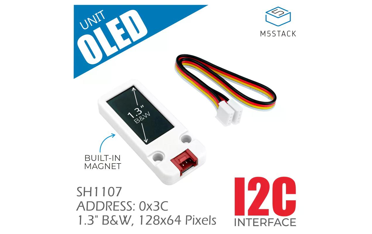 1385392_1 - Mediatech M5Stack OLED Unit 1.3 128 X 64 Display 128 X 64 Pixles Display