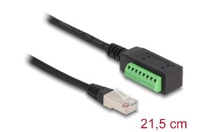 Delock RJ45 Kabel Cat. 5e Stecker zu Terminalblock Adapter, 21.5cm