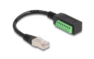 Delock RJ45 Kabel Cat. 5e Stecker zu Terminalblock Adapter, 21.5cm