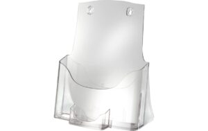 Sigel Prospekthalter acrylic einfach A4 hoch, mit Visitenkartenfach