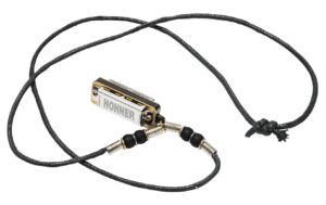 Hohner Miniature Mini Harp Halskette BL Mundharmonika, Mini, schwarz
