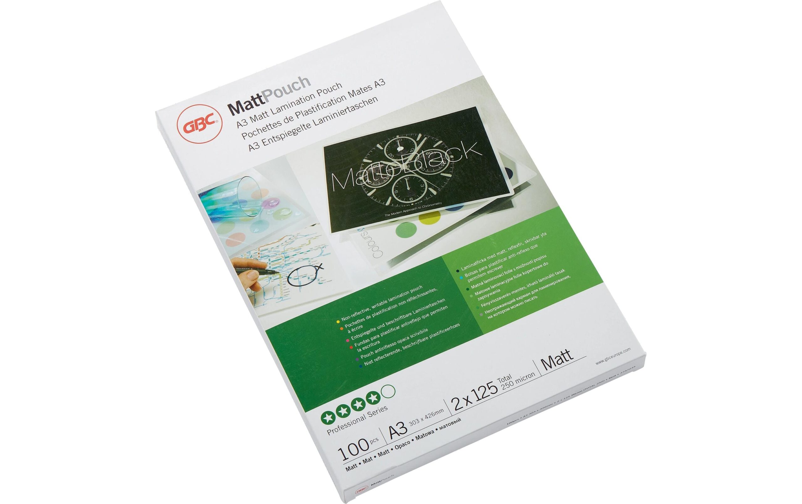 1396788 - Mediatech GBC Laminiertaschen MattPouch, 100 Stk 125 my, A3, 303 x 426 mm kaufen Schweiz | Mediatech.ch