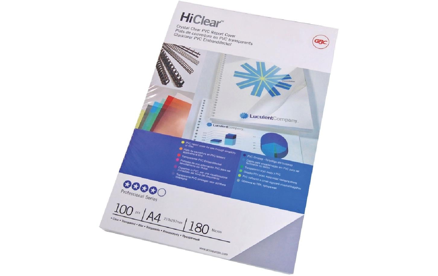 1396797_1 - Mediatech GBC Klarsichtfolie ClearView, 100 Stk A4 - 0,30 mm, klar-transparent