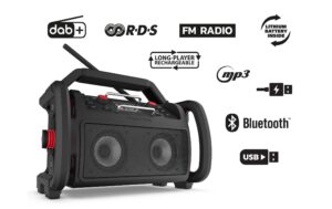 PERFECTPRO ROCKPRO, DAB+ Baustellenradio DAB+, BT, USB, inkl. Akku