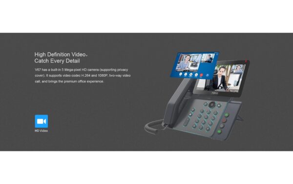1399727_5 - Mediatech Fanvil V67 Smart Video Phone Schwarz SIP-Tischtelefon