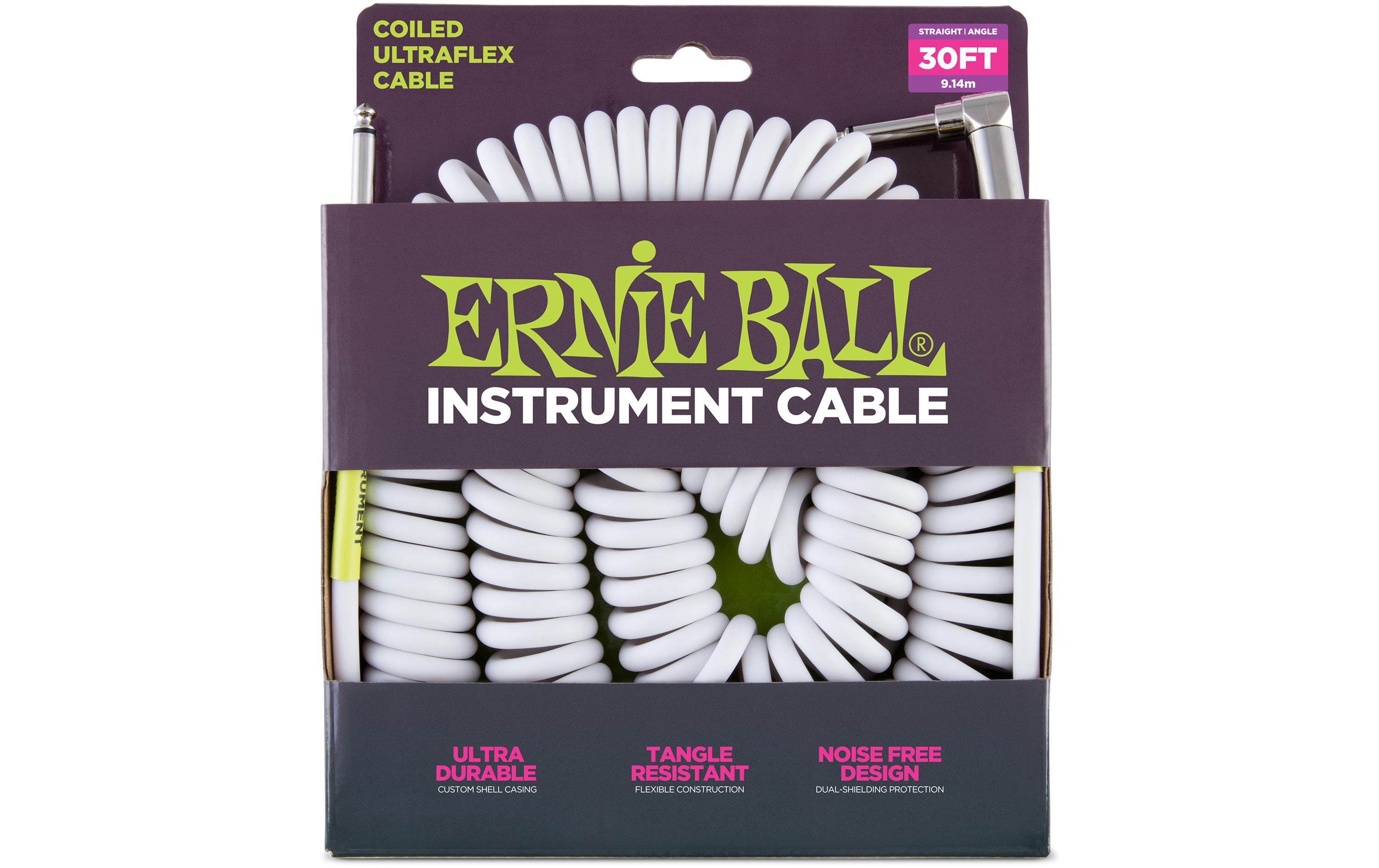 1403892 - Mediatech Ernie Ball 6045 Kabel Spiralkabel, 9.14 m, weiss kaufen Schweiz | Mediatech.ch