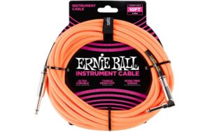 Ernie Ball 6079 Kabel, 3 m, neonorange, Gewebe