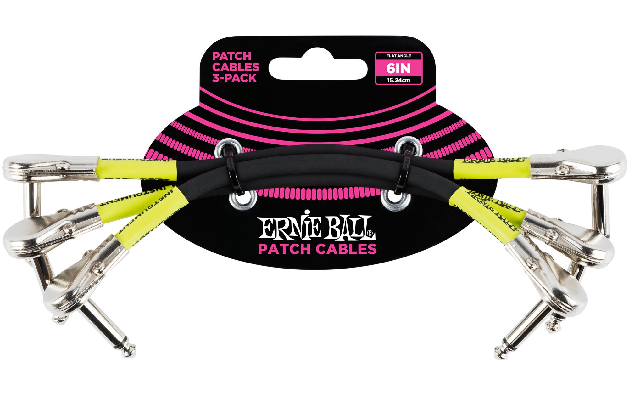 1403919 - Mediatech Ernie Ball 6059 Patchkabel fl.gew./fl.gew., schwarz, 15cm, 3er kaufen Schweiz | Mediatech.ch