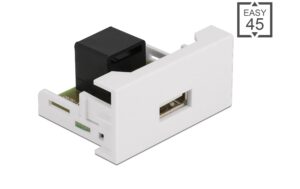 1404570_1 - Mediatech Delock Easy 45 Modul 22.5x45mm USB 2.0 Typ-A Buchse zu RJ45 Buchse