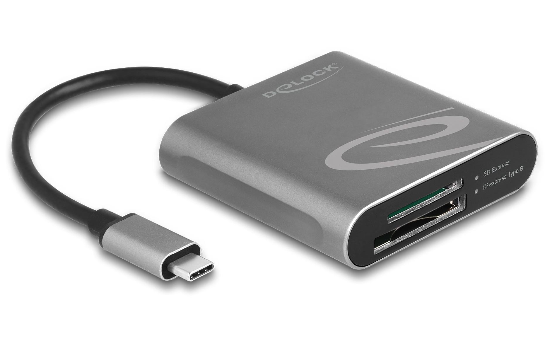 Delock USB Type-C Card Reader für CFexpress Aluminium Gehäuse