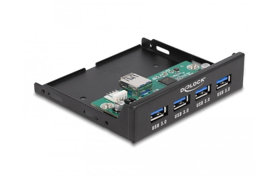 1406616 - Mediatech Delock USB Hub Front 4 Front 64166 extern:4x USB 3.2 Typ-A, intern: 1x USB 3.2 kaufen Schweiz | Mediatech.ch
