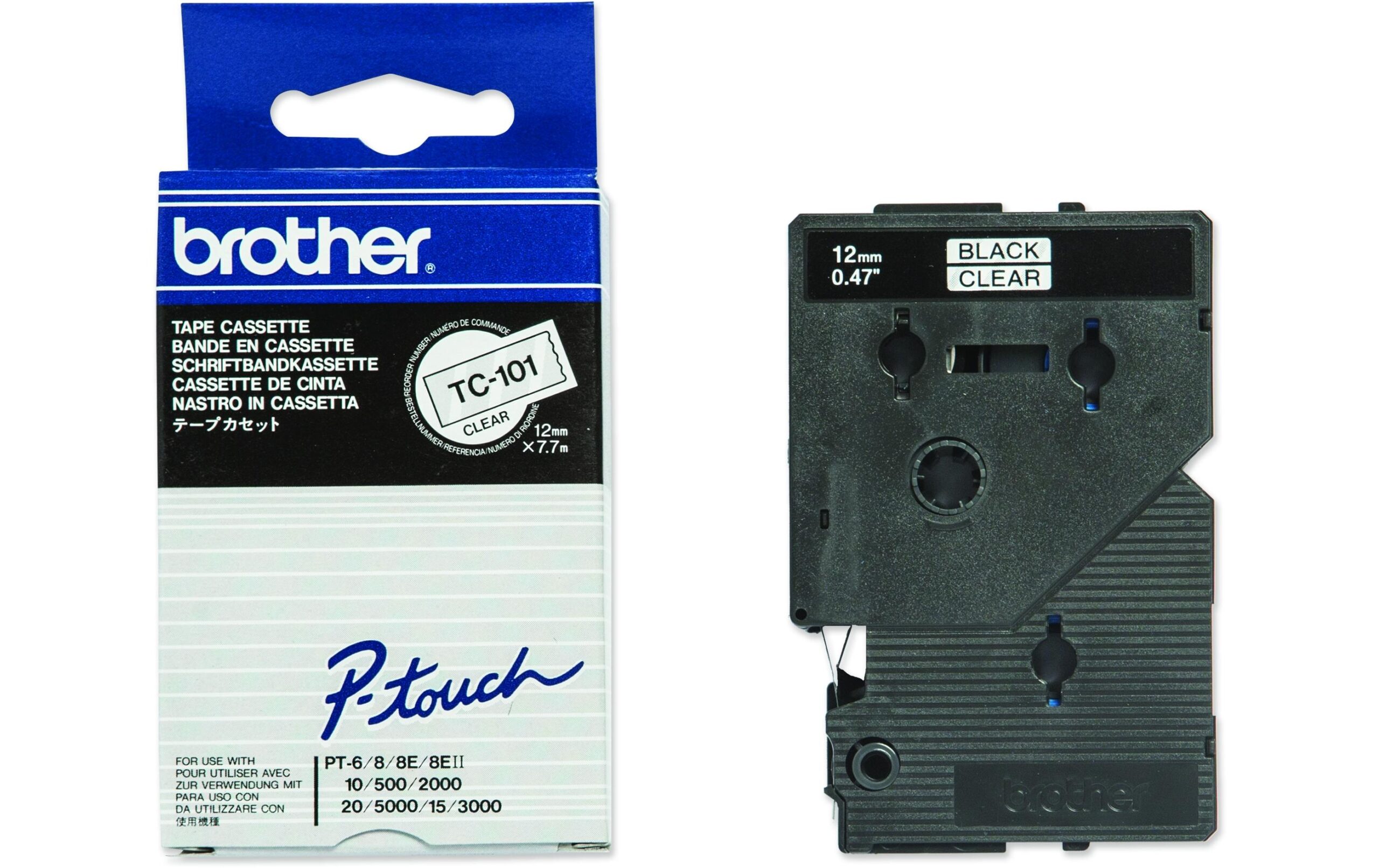 1407711 - Mediatech Brother P-Touch Schriftb TC, 12 mm Band klar, Schrift schwarz kaufen Schweiz | Mediatech.ch