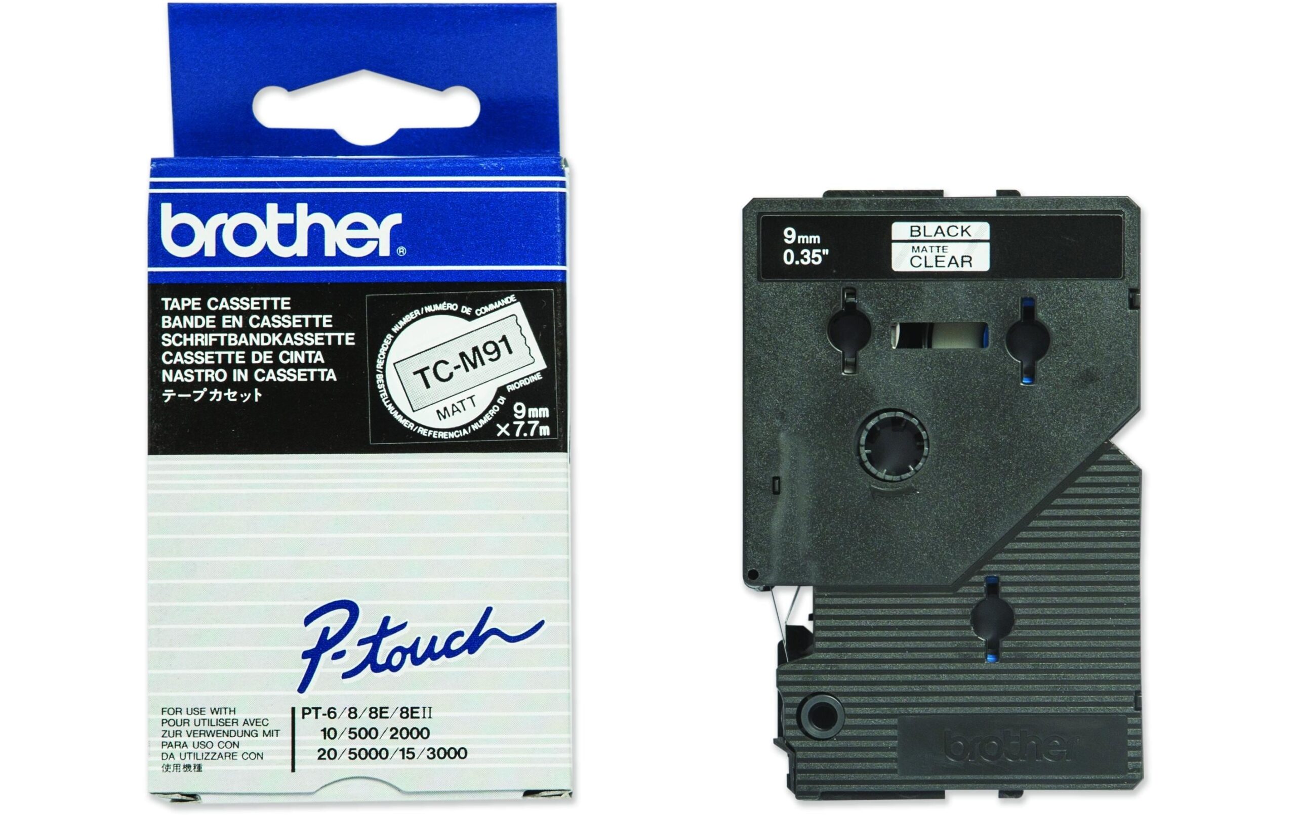 1407713 - Mediatech Brother P-Touch Schriftb TC, 9 mm Band klar-matt, Schrift schwarz kaufen Schweiz | Mediatech.ch