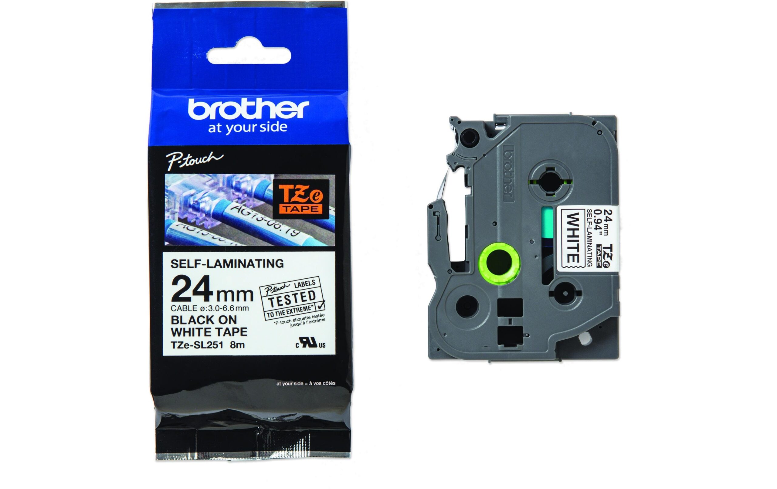 1407745 - Mediatech Brother P-Touch Schriftb lam. sch/w TZE-SL251 PTD800W/D900W 24mm kaufen Schweiz | Mediatech.ch