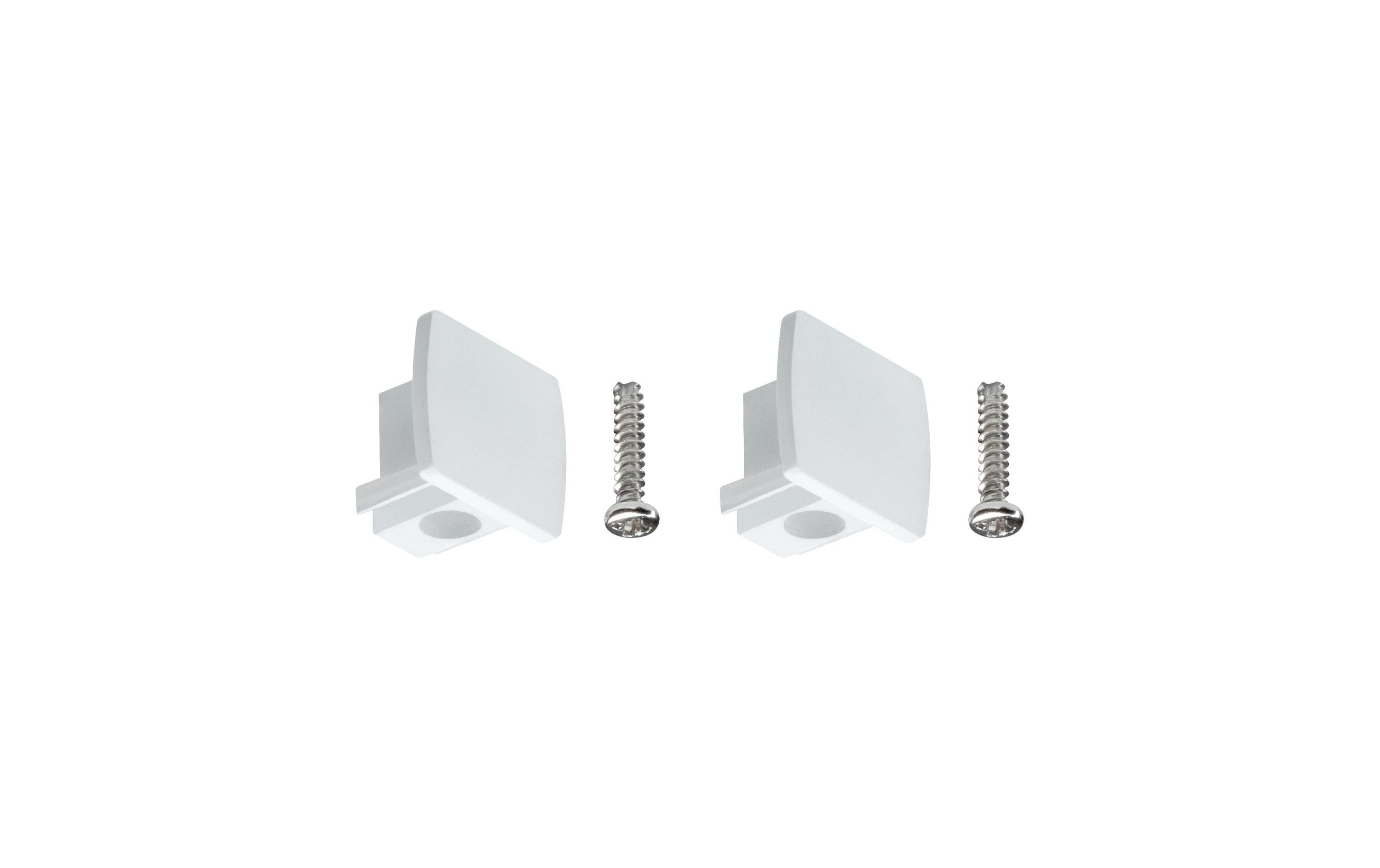 1415824 - Mediatech Paulmann URail Universal Endcap 2er Pack, Weiss, Kunststoff