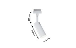 1415826_4 - Mediatech Paulmann URail Spot Tubo 1x5W, 230V, weiss