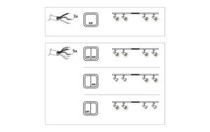 1415852_3 - Mediatech Paulmann URail Middle-Feed 3/4/5-adrig max. 1000W, 230V, Weiss, separat schaltbar