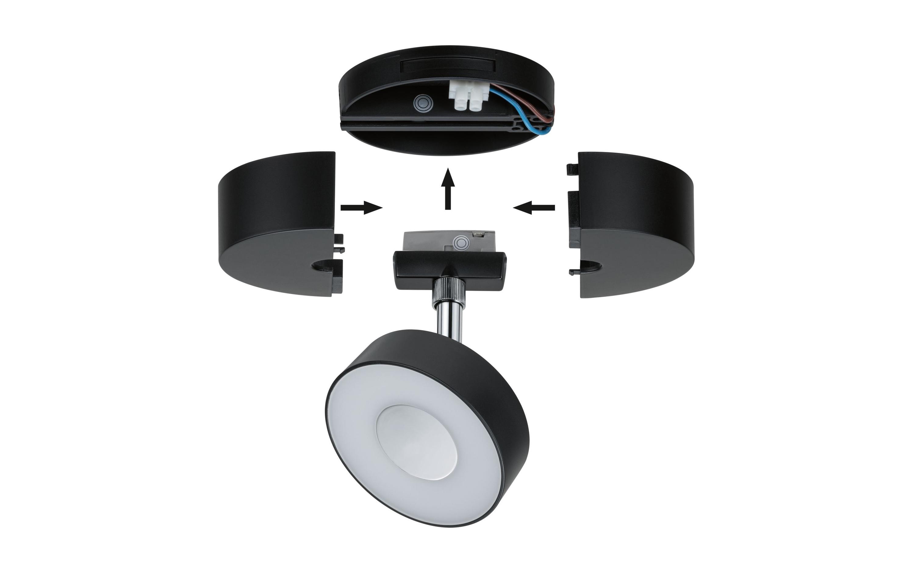 1416006_1 - Mediatech Paulmann URail Single Spot-Base max50W Schwarz 230V Kunststoff