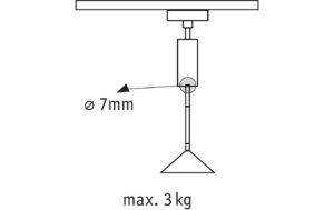1416018_4 - Mediatech Paulmann URail Universal Pendel Adapter Adapter Schwarz matt 230V Metall/Kunststoff