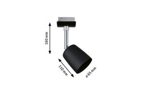 1416030_5 - Mediatech Paulmann URail Spot Cover max 1x10W GU10 Schwarz matt 230V