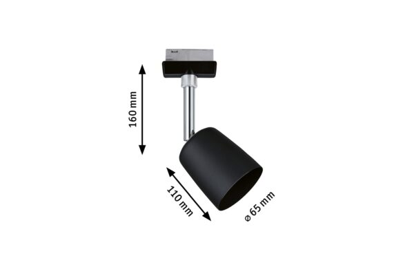 1416030_5 - Mediatech Paulmann URail Spot Cover max 1x10W GU10 Schwarz matt 230V