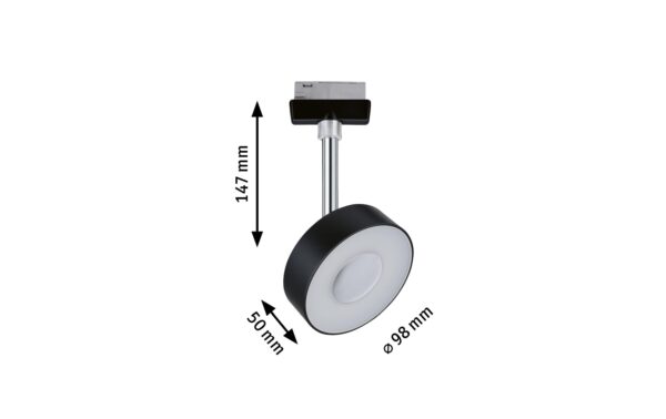 Paulmann URail Spot Circle 1x5W schwarz matt 230V 4000K dimmable
