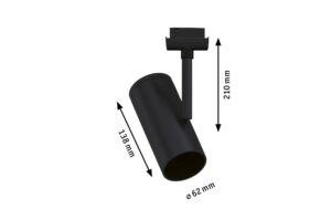 Paulmann URail Spot Apol max 1x50W E27 Black matt 230V Metal/Plastic