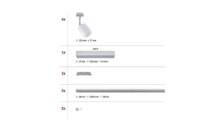 1416284_3 - Mediatech Paulmann URail Set Blossom 4x max.10W G9 Chrom matt/Chrom/Satin 230V