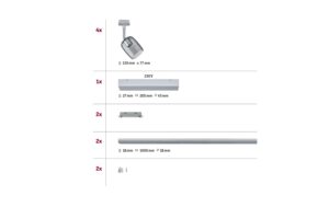 Paulmann URail Set Blossom 4x max.10W G9 Chrom matt/Chrom/Rauch 230V