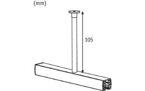 Paulmann URail System Abhängung 105mm Chrom matt 230V Metall