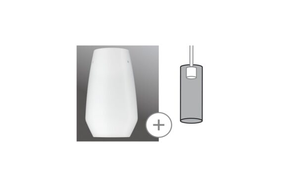 Paulmann URail  Glas Vento Opal Glas