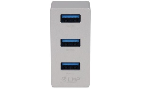 LMP USB-C Tiny Hub, 3x USB-A, Silber Aluminium, für iMac 24 M1 (2021)l