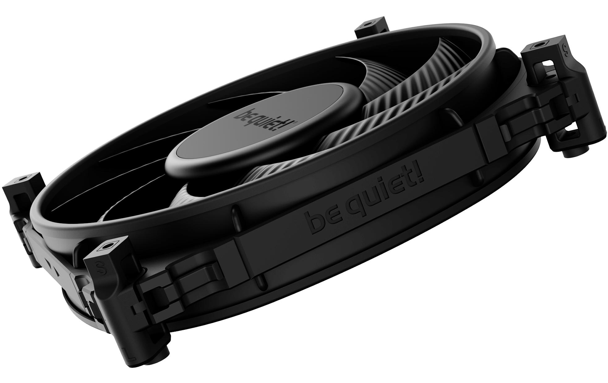 1417420_1 - Mediatech Gehäuselüfter BQ! Sil. Wings 4 12CM PWM 120x120x25mm, 12V, 18.9dBA