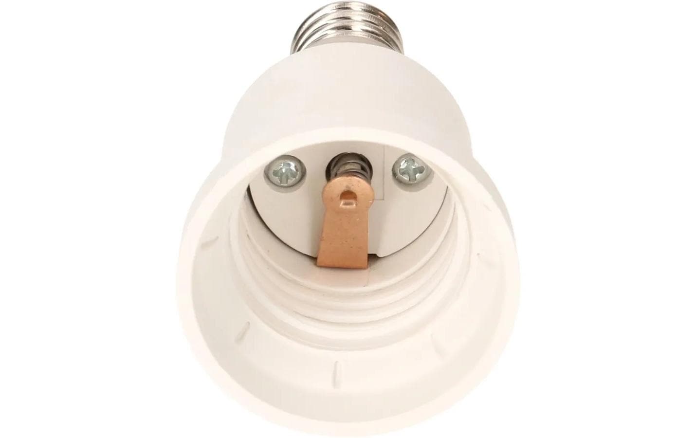 1417787_1 - Mediatech Max Hauri Lampenfassung Adapter weiss, E14 auf E27