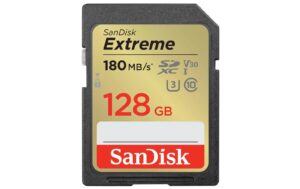 SANDISK SDXC Card Extreme 128GB Lesen 180MB/s, Schreiben 90MB/s