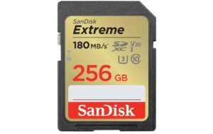 SANDISK SDXC Card Extreme 256GB Lesen 180MB/s, Schreiben 130MB/s