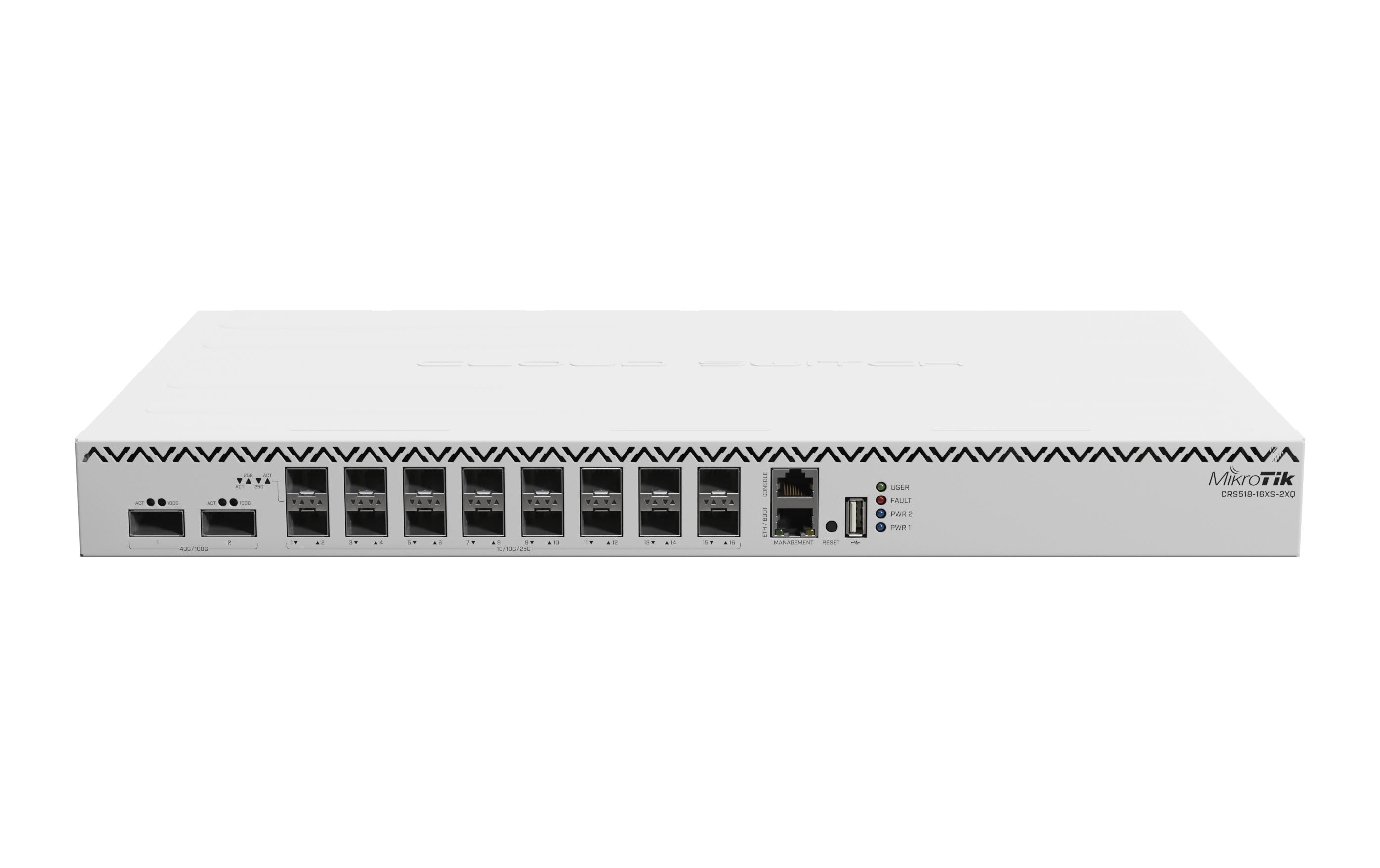 MikroTik CRS518-16XS-2XQ-RM: Core Switch 16x 25GE SFP28, 2x 100GE QSFP28