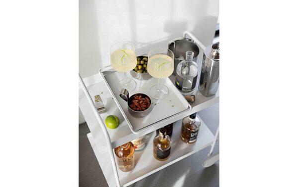 1418332_2 - Mediatech Zone Bartrolley A-Collection Soft Grey Grau, 60.6x40.5x66.4cm, Metall/Eisen