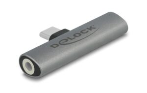 Delock Audio Adapter USB Type-C zu Klinkenbuchse und USB Type-C PD, grau