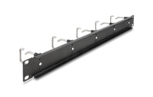 1419846_1 - Mediatech Delock 19 Kabelmanagement Rangierpanel mit 5 Metallbügel 1 HE, schwarz