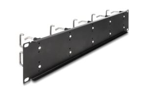 Delock 19 Kabelmanagement Rangierpanel mit 10 Metallbügel 2 HE, schwarz