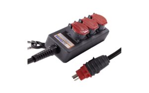 Steffen Steckdosenleiste Professional 3xT25 schwarz-rot, IP55, 5x2.5mm, 3m Kabel kaufen Schweiz | Mediatech.ch