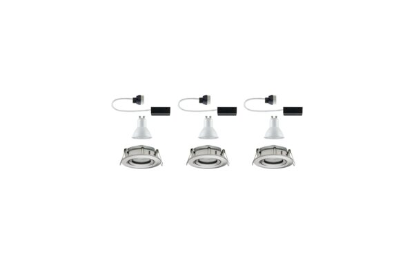 Paulmann EBL Set Nova Plus Eisen geb IP65 schwenkbar 3x 7W 230V GU10 51mm