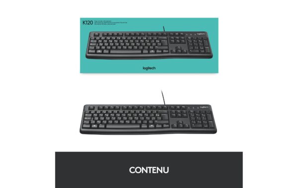 Logitech Keyboard K120 schwarz, USB
