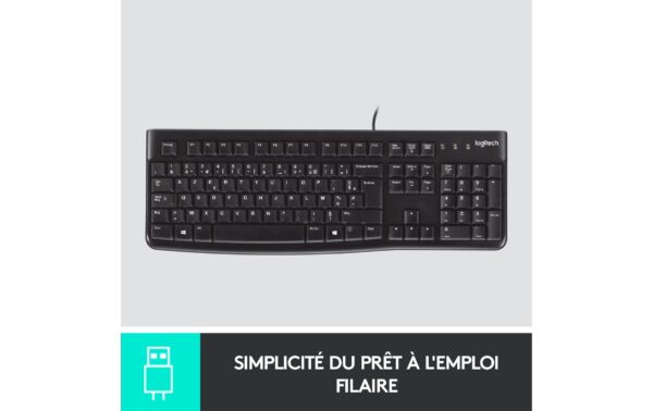 Logitech Keyboard K120 schwarz, USB