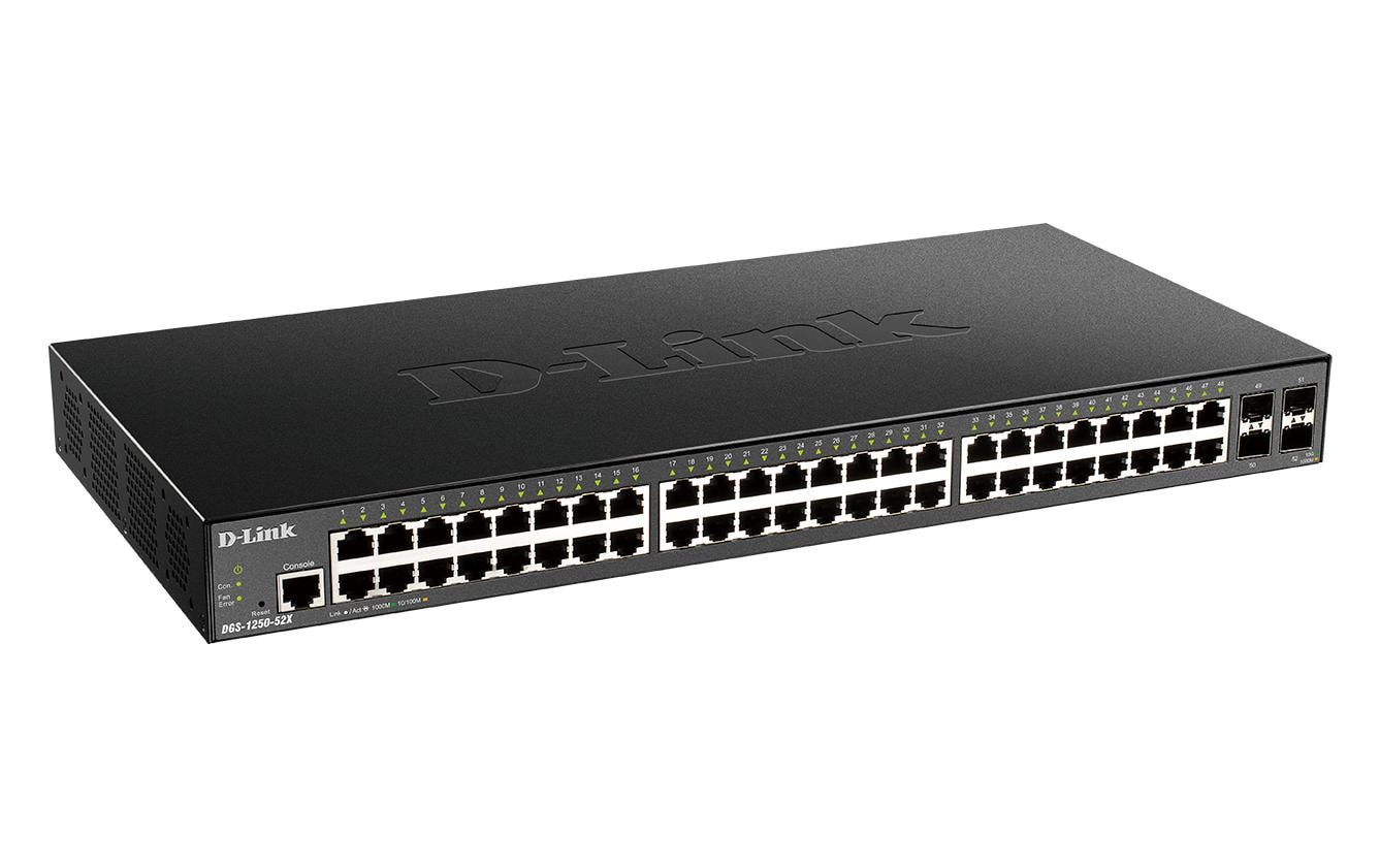 1423513_1 - Mediatech D-Link DGS-1250-52X/E: 52Port Switch 48x 10/100/1000Base-T, 4x 10-Gigabit (SFP+)
