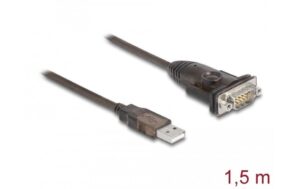 Schnittstellenkabel Adapter USB auf RS-232 9 Pin Stecker mit Muttern 1,5 m