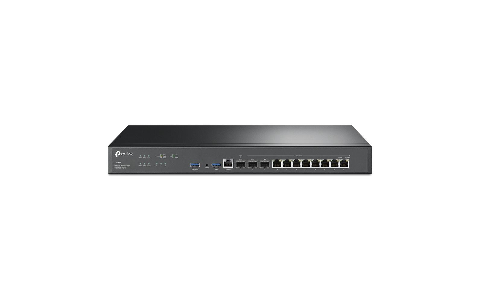 1427745_1 - Mediatech TP-Link ER8411: VPN Router, SSL&IP-Sec 8xGE LAN, SFP+/SFP, 2xUSB3, 1,5Mio Sessions