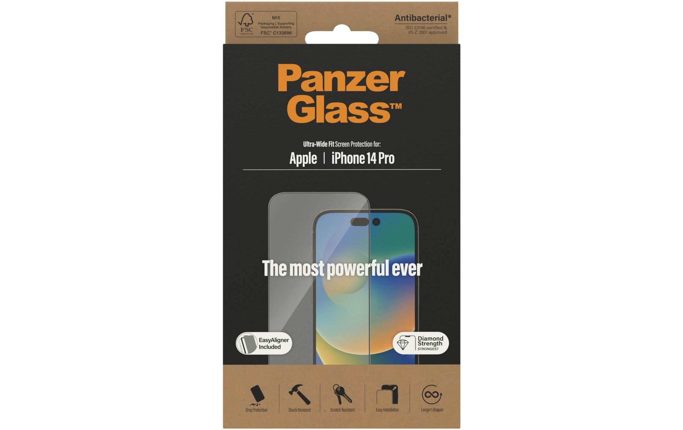 1428717 - Mediatech PanzerGlass Displayschutz, UWF iPhone 14 Pro mit Applicator