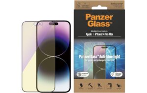 PanzerGlass Ultra Wide Fit, Anti Bluelight fürs iPhone 14 Pro Max mit Applicator